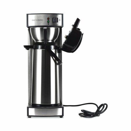 COFFEE PRO Air Pot Brewer, 75 oz, 8.75 x 14.75 x 21.25, Stainless Steel CPRLA